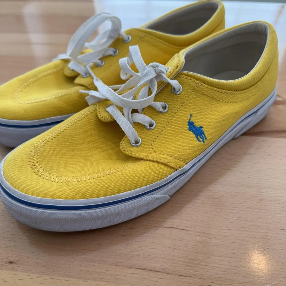 Polo Ralph Lauren Faxon X Shoes‎ Mens Size 9 Canvas Low Top Casual Sneakers
